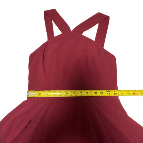 Lulu's Forevermore Skater Style Halter Dress Maroon Burgundy Women’s Medium - Picture 6 of 10